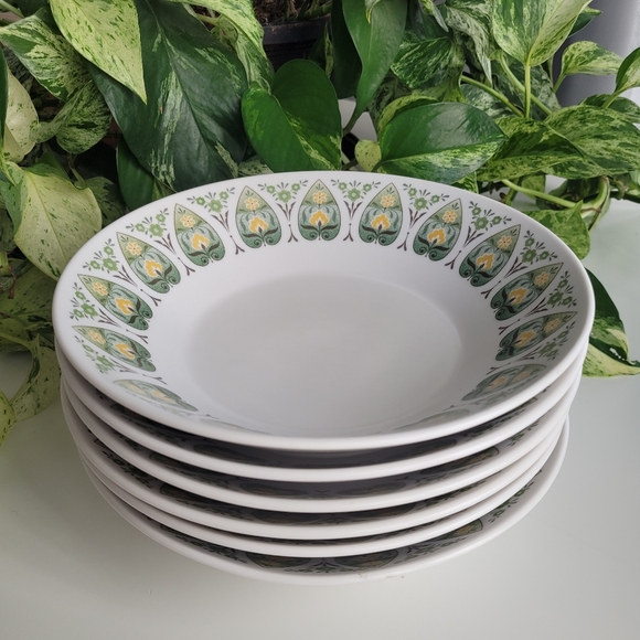 Set of 6 Noritake Progression China Palos Verde 9020 Bowls - Picture 3 of 4
